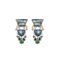 Earrings Ayala Bar Woman Emerald Reflection in Metal Alloy Cristallo R2332